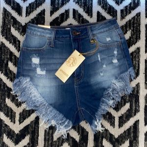 Fringe Distressed Denim Shorts | Poshmark